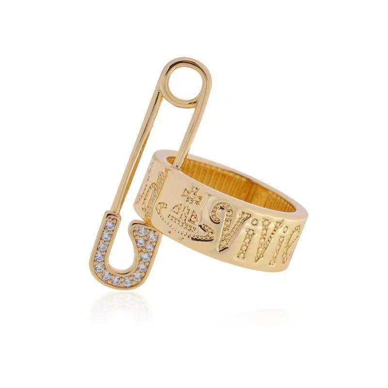 Empress Dowager Cixi Full Diamond Saturn Ring: Women's Punk Fashion Statement