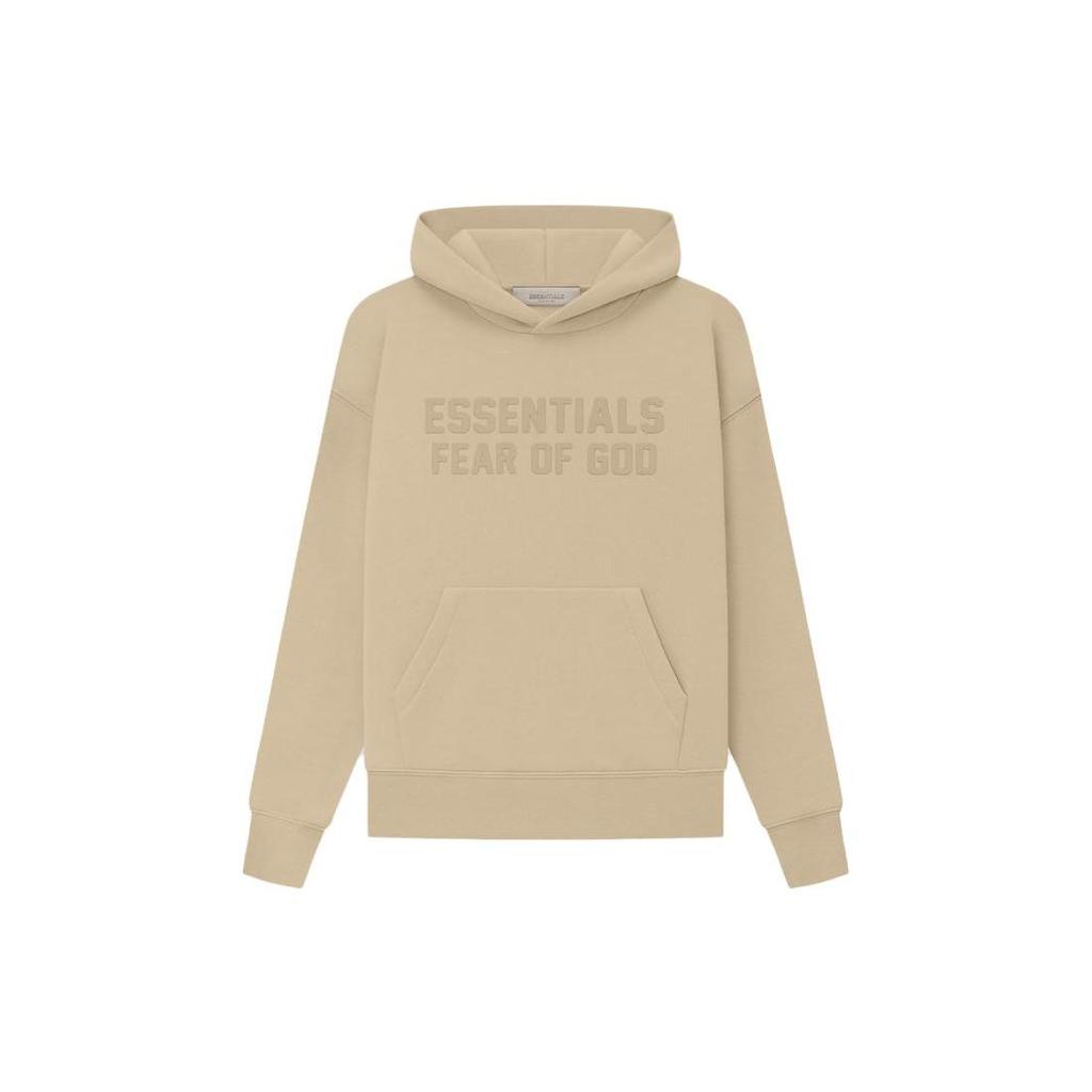 Fear of God Essentials Детская толстовка Essentials Песочный Принт с буквами Толстовка с капюшоном Детские толстовки Белый FOG-SS23-200