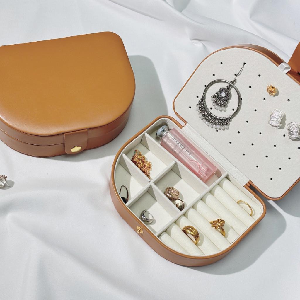High End Leather Jewelry Case With Multiple Layers For Ring And Earring Storage Suitable For Gifting