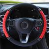 Universal Car Steering Wheel Cover 37-38cm Leather Embroidered Rhinestone Decorate Steering-Wheel Covers Auto