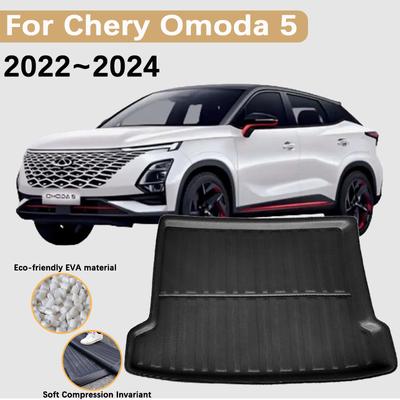 Коврики на багажник автомобиля для Chirey Chery Omoda 5 C5 Fownix FX 2022 2023 2024, водонепроницаемая подкладка для багажника, коврик для хранения ковров, EVA