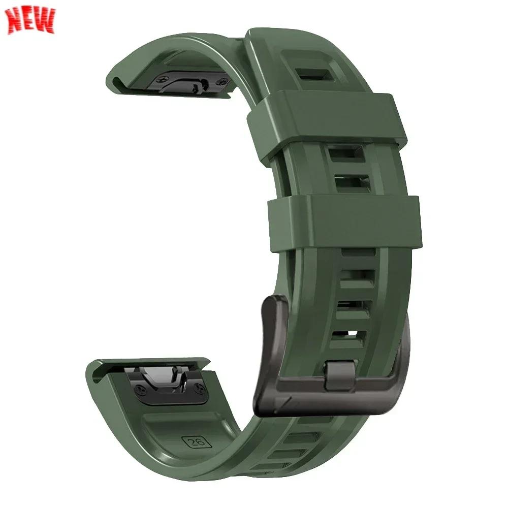 Силиконовый ремешок 26 мм 22 мм для Garmin Fenix 8 E 7 7X Pro 5 5X Plus 6 6X Pro Epix Gen 2 Tactix 8 7/Enduro 3 Браслет QuickFit