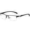Fashion TR90 Myopia Eyeglasses Vintage Men Business Half Frame Near&Far Sight Comfortable Eyewear Diopter 0 To +4.0