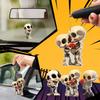 Car Mirror Hanging Skulls, 2D Acrylic Skulls Couple Halloween Car Ornaments, Funny Skeleton Pendant Ornaments Auto Rearview Mirror Decoration