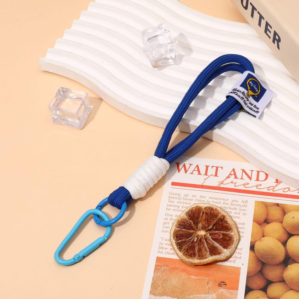 Wrist Style Colorblock Keychain Lanyard: Anti-Lost Short Backpack or Phone Pendant for Men & Women