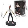 Hot Anime Chainsaw Man Figure 2Pcs Set Denji Action Figural 14-17Cm Car Decoration Doll Pvc Model Collection Toys Children Gifts