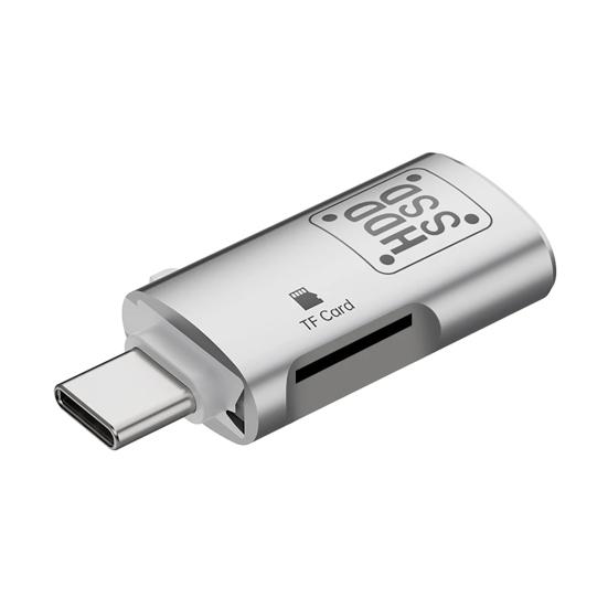 OTG Адаптер 2 в 1 Type-C на USB 3.0 Автомобильный видеорегистратор Картридер для карт TF Высокоскоростная передача данных OTG Флеш-накопитель Картридер для карт мобильного телефона для