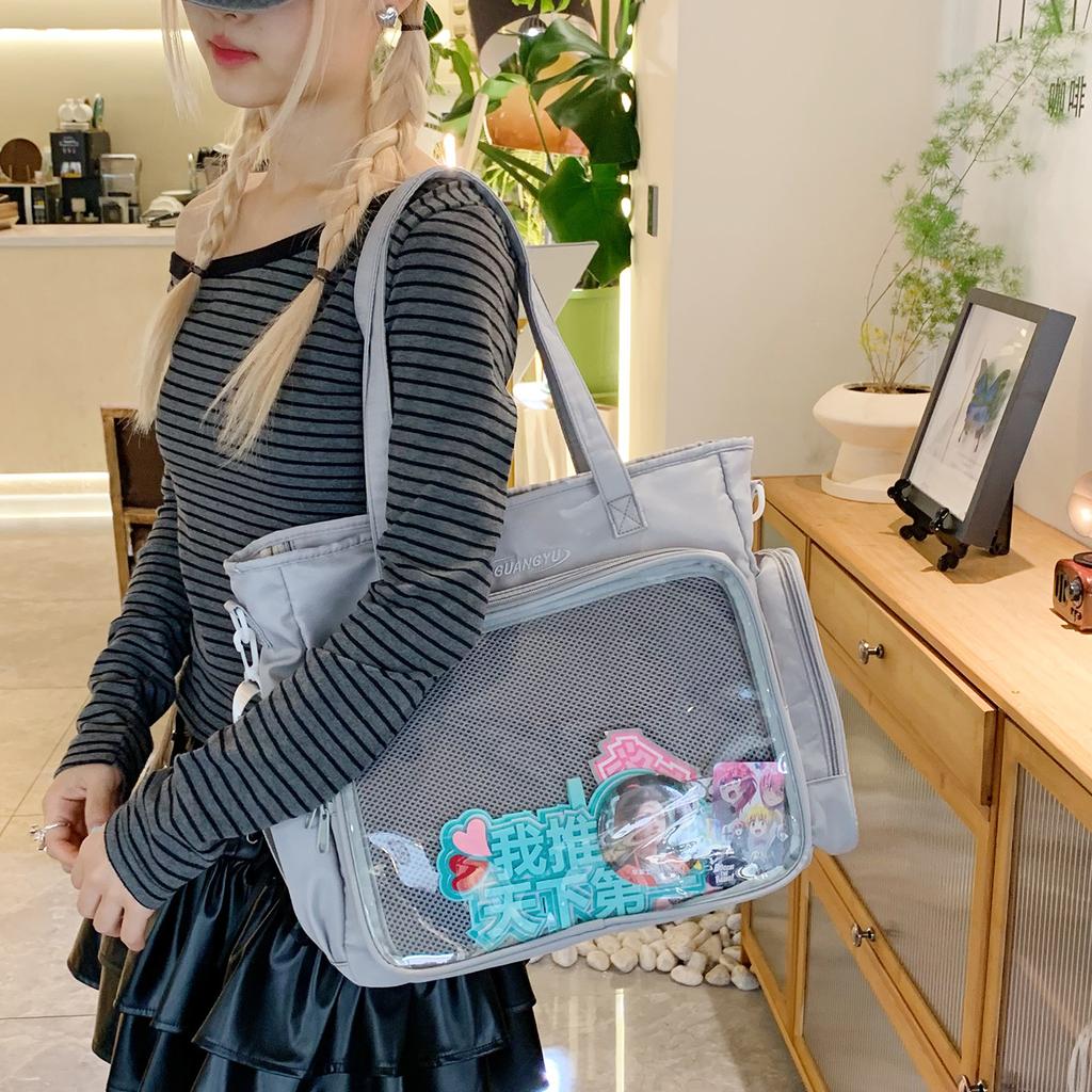 New Light Travel Shopping Portable Crossbody Bag for Women Fashion Design Sweet Girl Ulzzang Cartoon Ita Bag