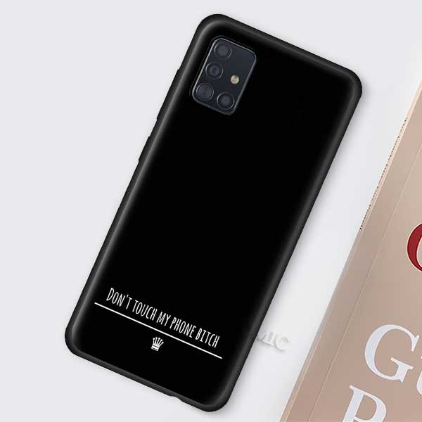 Чехол «Не трогай мой телефон» для Samsung Galaxy A51 A71 A50 A21s S20 FE S21 Ultra A31 A10 A20e A41 A70, черный мягкий чехол из ТПУ