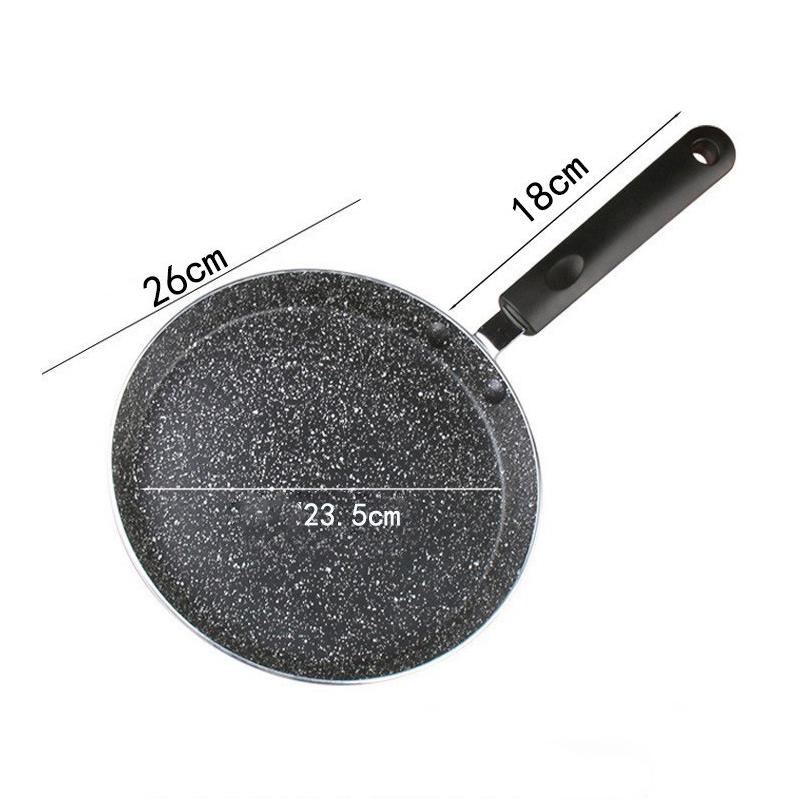 Антипригарная сковорода 18/22/26 см для завтрака, блинов, яиц, стейков, пиццы, с ручкой, кухонный инструмент, набор посуды.