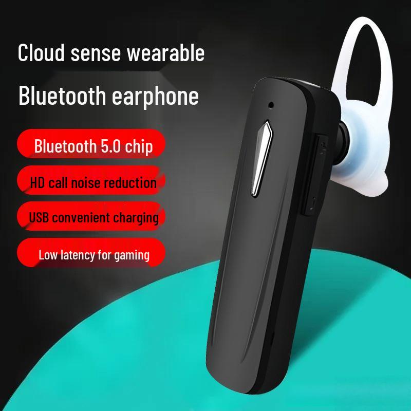 Беспроводная Bluetooth-гарнитура M163 для спорта, одноухая, с низкой задержкой и HD-звонками.