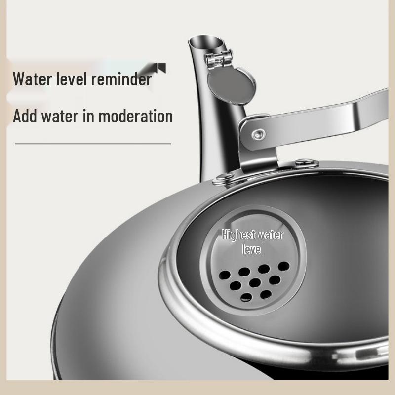 Чайник из нержавеющей стали 304 большой вместимости со свистком для газовых и индукционных плит