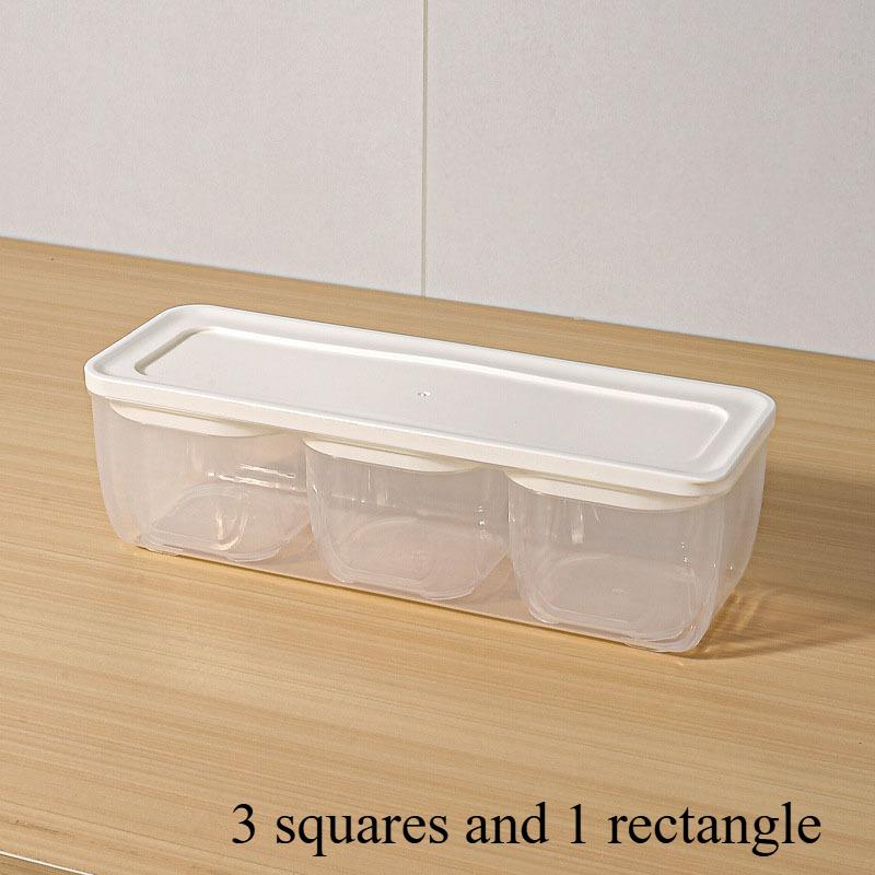 Многоразовые маленькие контейнеры для хранения в морозильной камере, штабелируемые герметичные банки для специй, коробки для запечатывания продуктов, кухонный органайзер для холодильника и кладовой