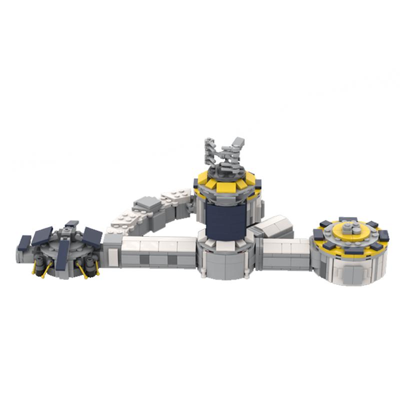 MOC Модель лунной базы Орнамент Сборка из частиц Строительные блоки MOC Головоломка Детские игрушки