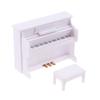 Миниатюрное белое пианино с табуретом - аксессуары для кукольного дома