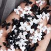 50Pc Black White Resin Bow Tie Nail Charms Decorations Cute Bowknot Rhinestone Nails Accessories for DIY Korean Manicure Designs