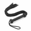 60Cm Black Red Brown Leather Flogger Braided Handle Tails Spanking Whip  Floggers