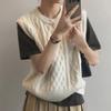 2024 Autumn/Winter Women's Loose Knit Sleeveless Round Neck Sweater Vest