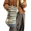 Корейская версия нового жаккардового вязаного шарфа в стиле Fair Isle, женский, осенний и зимний, теплый, для студентов, пар, шарф с контрастным цветом, атмосфера