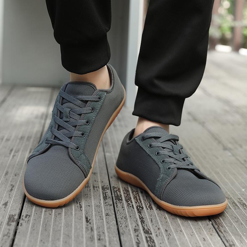 Модные мужские кроссовки для ходьбы босиком, дышащие, простые и удобные, широкие кроссовки Parkerbarefoot Box Couple с широким носком