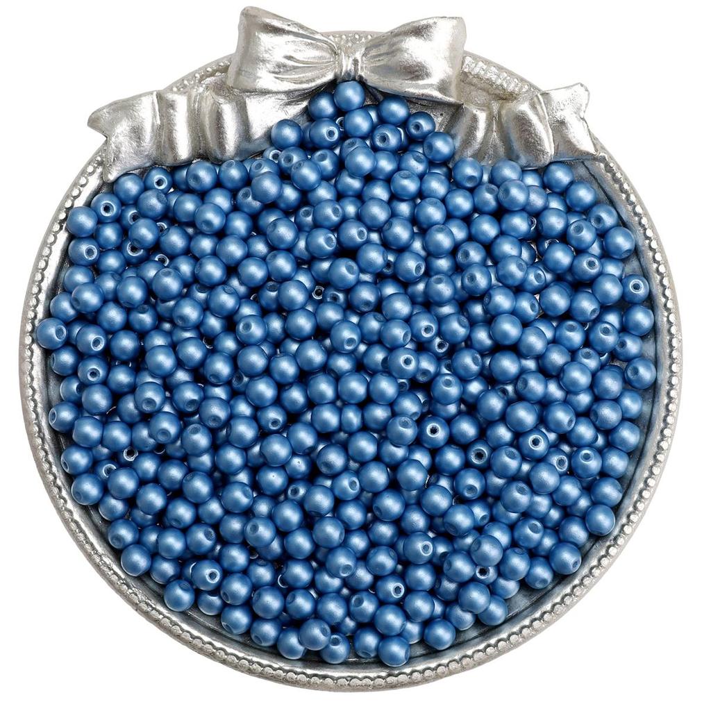 Разноцветные чешские стеклянные бусины для изготовления украшений - 100 круглых шт.