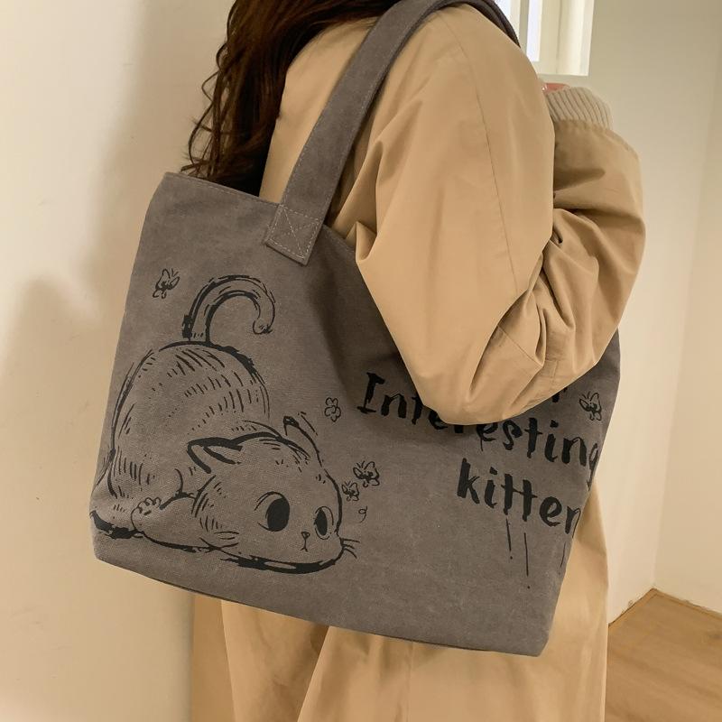 Простая, Модная, Нишевая и Художественная Одноплечевая Сумка Большой Вместимости Студенческая Сумка