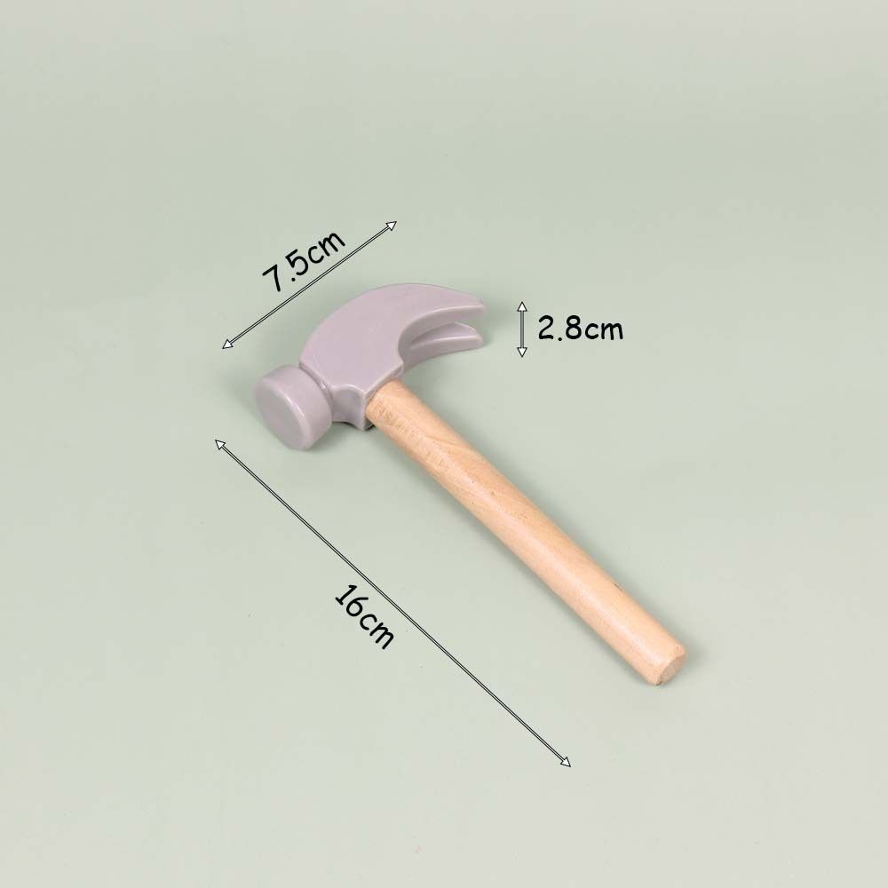 Wooden Handle Wooden Simulation Hammer Plastic Children Hammer Toy Mini Hammer  Kid