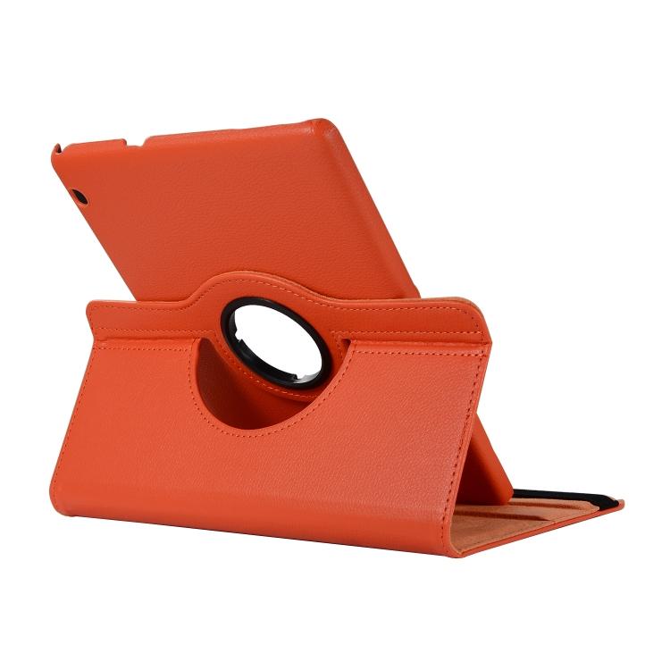 Для Huawei MediaPad T3 10 Litchi текстура, горизонтальный флип, вращение на 360 градусов, кожаный чехол с держателем