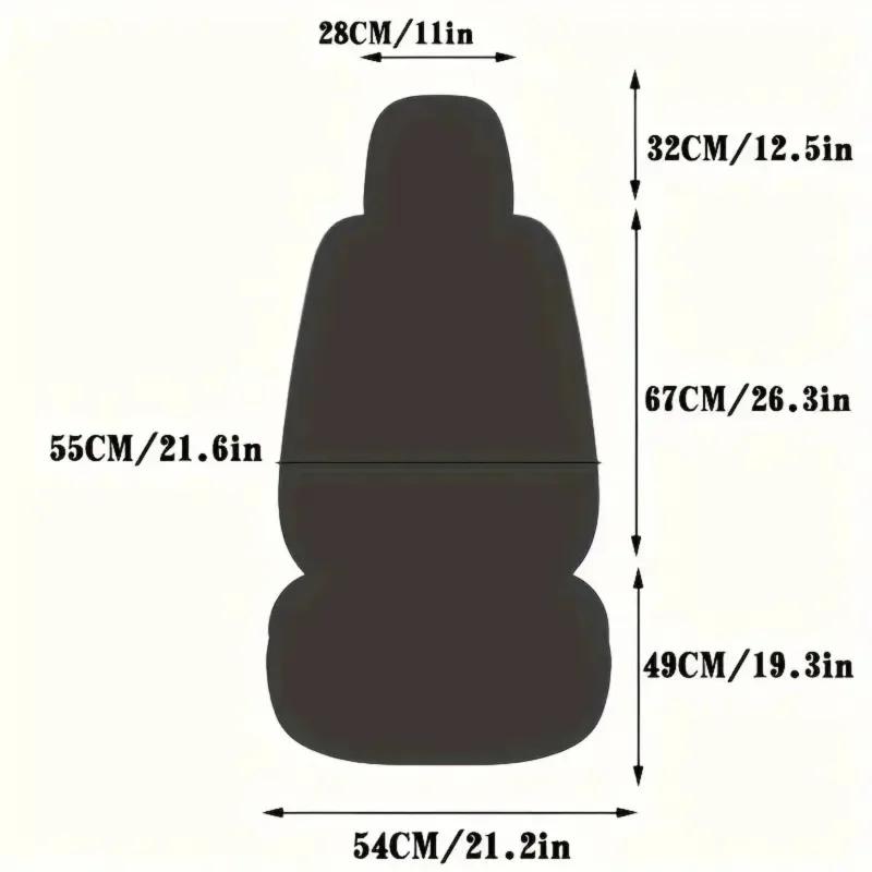 Минималистичный чехол на сиденье автомобиля с фиксированной поясничной поддержкой – Одиночное переднее сиденье, Премиальная износостойкая ПУ кожа, Универсальная посадка