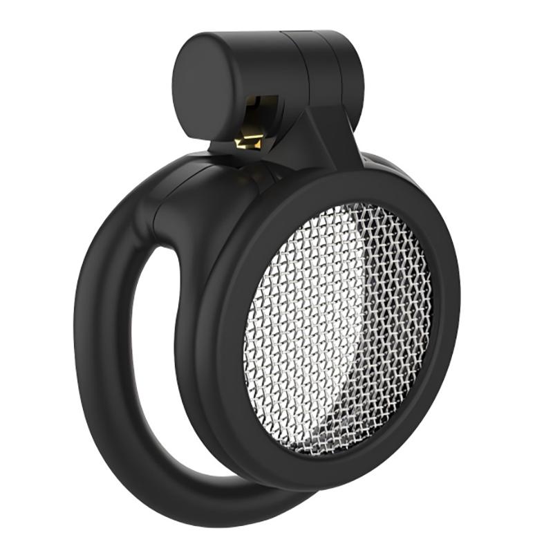 New Mesh Breathable Flat Chastity Cage CB Lock with 4 Size Cock Rings 3D Printed Erotic Urethral Lock Anti Escape Device Sex Toy