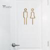 3D Acrylic Bathroom Toilet Sign Toilet Men Women Restroom Door Sign Business Restaurant Office Hotel Washroom Wall Identification Sign