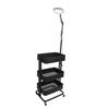 Salon Rolling Cart 3 Layers Salon Trolley Cart Space Saving Hair Salon Beauty Cart with LED Lights