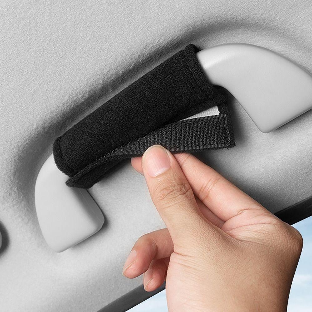 Non-slip Car Roof Armrest Plush Pull Handle Cover Car Handle Protector Interior Supplies