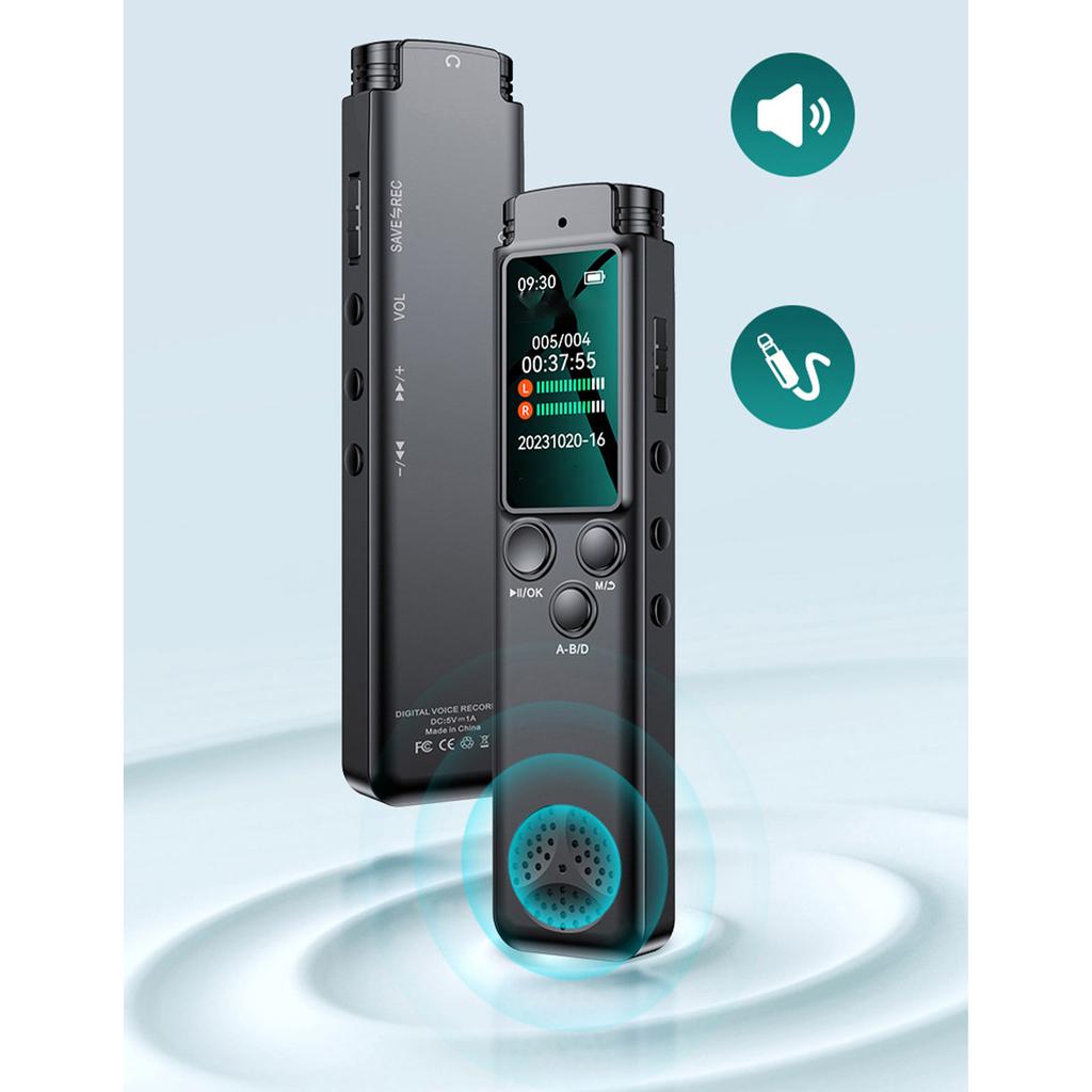 Профессиональный диктофон HD шумоподавление одна кнопка четкая запись голосовое управление студенческий бизнес воспроизведение музыки