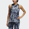 Adidas Parley All-Over Print Round Neck Sleeveless Sports Tank Top Women Tops Blue EJ7826