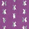 Somenoanbo Tenugui Waltz Authentic Dyed Cotton Tokuoka Made in Japan 35cm x 100cm "Rabbit Purple" 100%