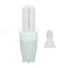 Baby Food Feeder Cute Shaped Soft Silicone Squeeze Spoon Fruit Pacifier Feeder for Infants Mint