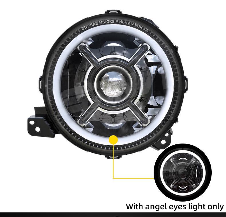 Светодиодная Bi-Beam линзованная фара 9 дюймов Tri-Beam в сборе для Jeep Wrangler JL