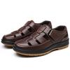 Новый летний верх из коровьей кожи и подошва из коровьей кожи, повседневные сандалии больших размеров, модная мужская кожаная повседневная кожаная обувь