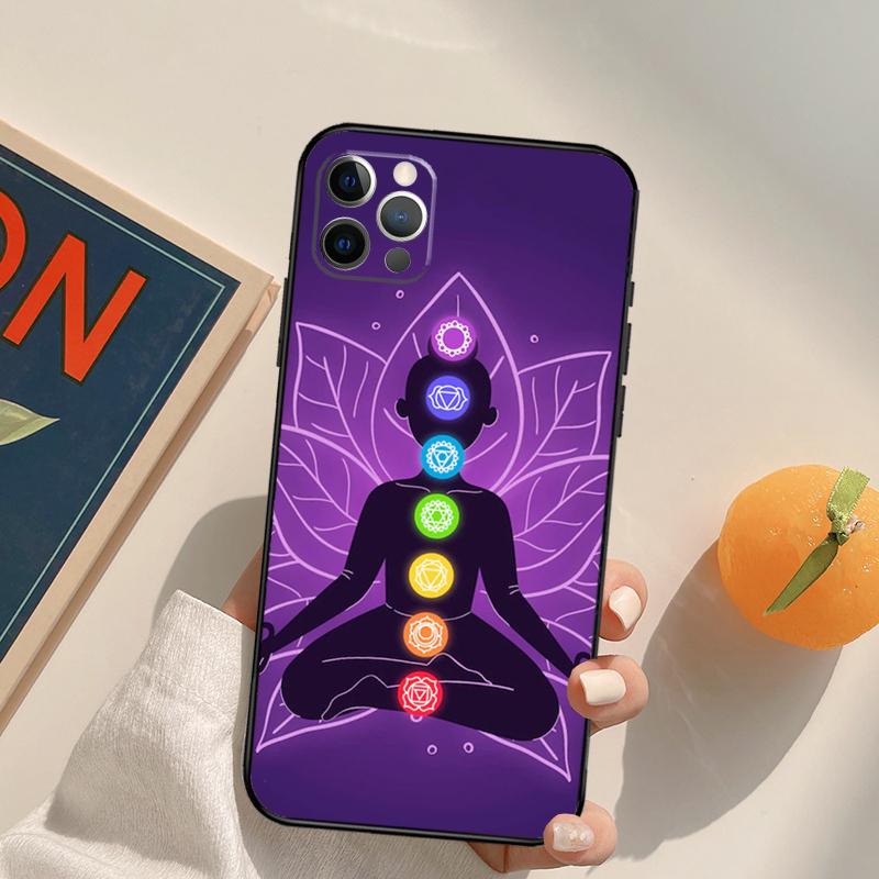 Чехол Funda для iPhone 15 14 16 Pro Max 11 12 13 Pro Max Mini XR 16e 16 15 Plus с рисунком Мандала Чакры Insist Yoga