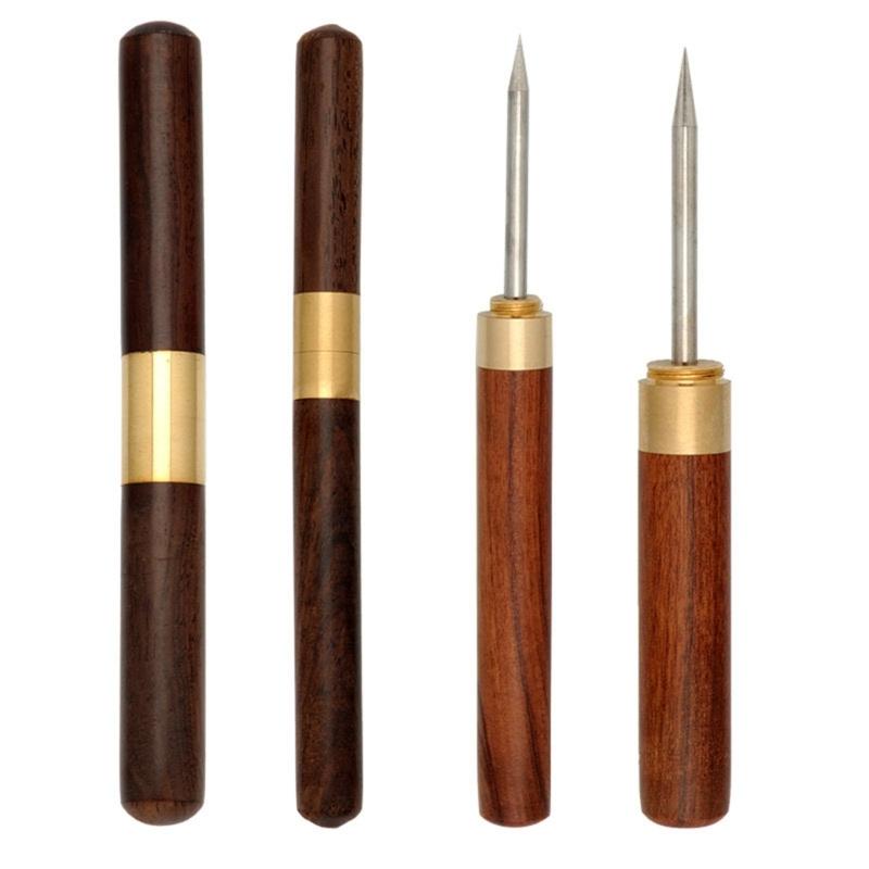 Leather Punching Awl Tool with Protective Lid Leather Craft Punching Awl Tool For Craft Lover And Professional Tailors