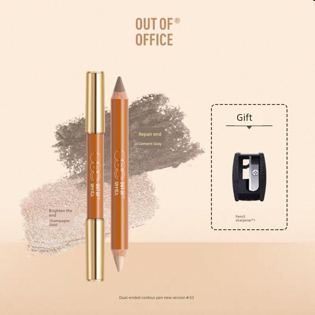 Outofoffice Dual-Ended Contouring Pen Ooo Shadow and Highlight All-In-One Nose Shadow and Brightening Pen for a Three-Dimensional Effect