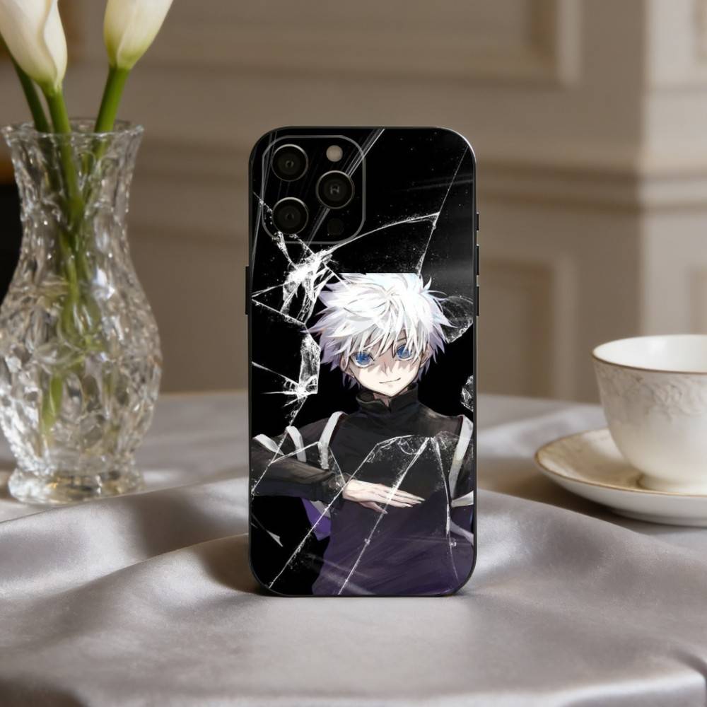 K-Killua Z-Zoldyck H-Hunter X Hunter Phone Case For iPhone 17pro,16,15,14,13,12,11 Plus,Pro Max,XS,Soft Silicone Black Cover