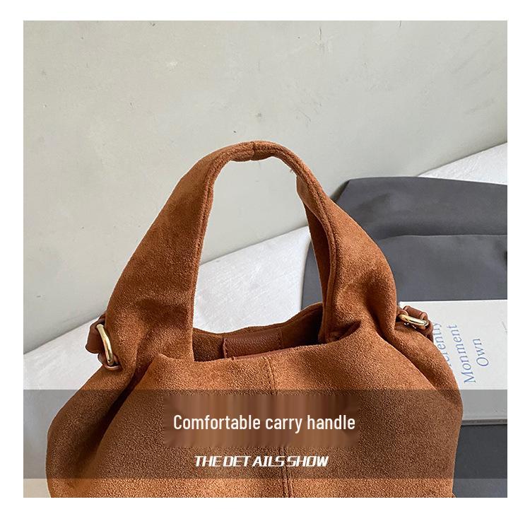 Retro Women's Pleated Handbag - 2025 Autumn/Winter Frosted Crossbody & Shoulder Bag