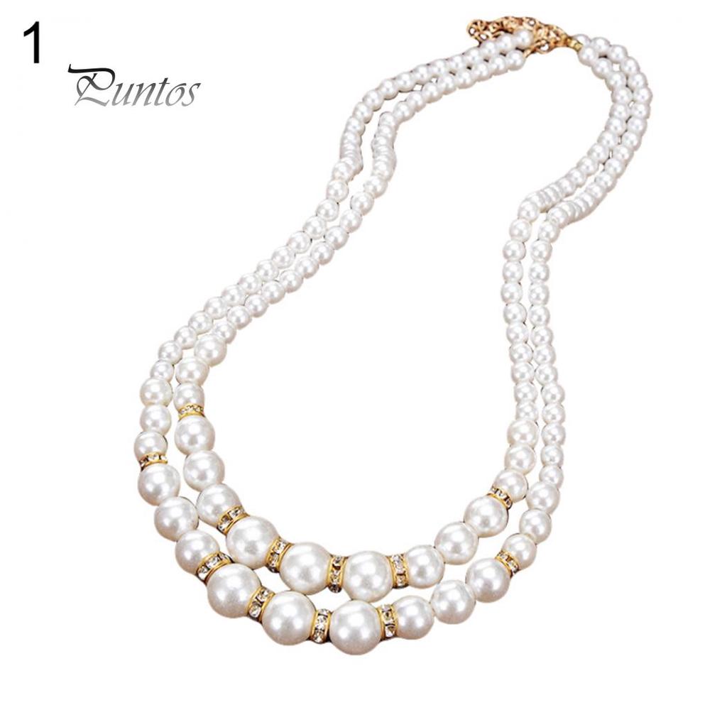 Женское ожерелье из искусственного жемчуга