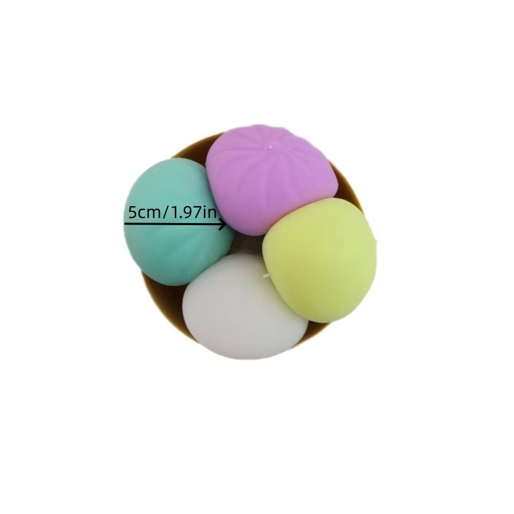 With Steamer Mini Dumplings Squishy Food Shape Fidget Sensory Toy Squishy Crystal Bun Kids Toy