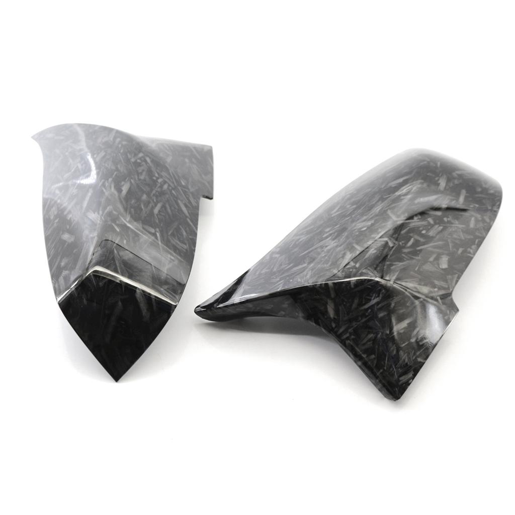 Upgrated Rearview Mirror Shells Side Wing Mirror Cover Cap Pair Replacement for BMW F32 F30 F31 F33 F36(Forged carbon