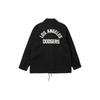 New Era SS24 MLB Los Angeles Dodgers Поло с принтом букв, на пуговицах, с длинным рукавом, куртка, унисекс, черная 14179177