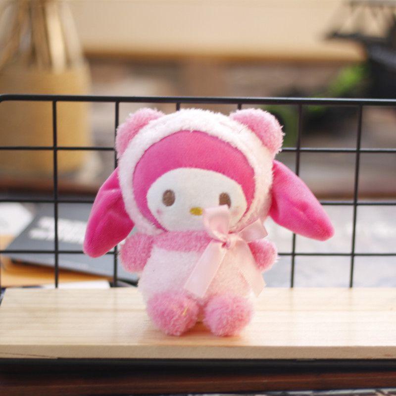 Плюшевая брелок-игрушка Sanrio Мягкая и милая Дизайн Kuromi Для фанатов аниме