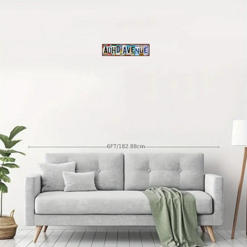 One Piece ADHD Avenue Novelty Can Sign - юмористический невыступающий металлический уличный знак для дома, комнаты, стены, ванной комнаты, бара, кафе, гаража